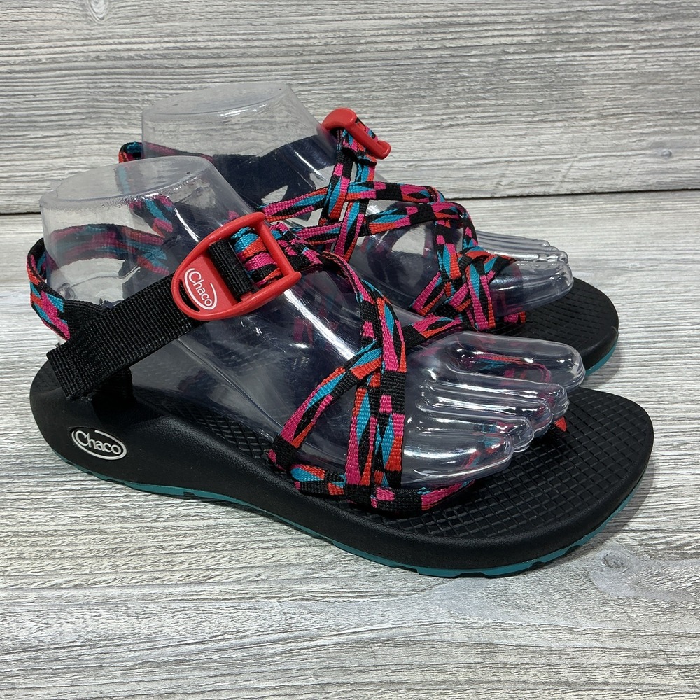 Chaco ZX/2 Strappy Sandals Toe Loop J107210 Womens Pink Black And Blue Size 7 US